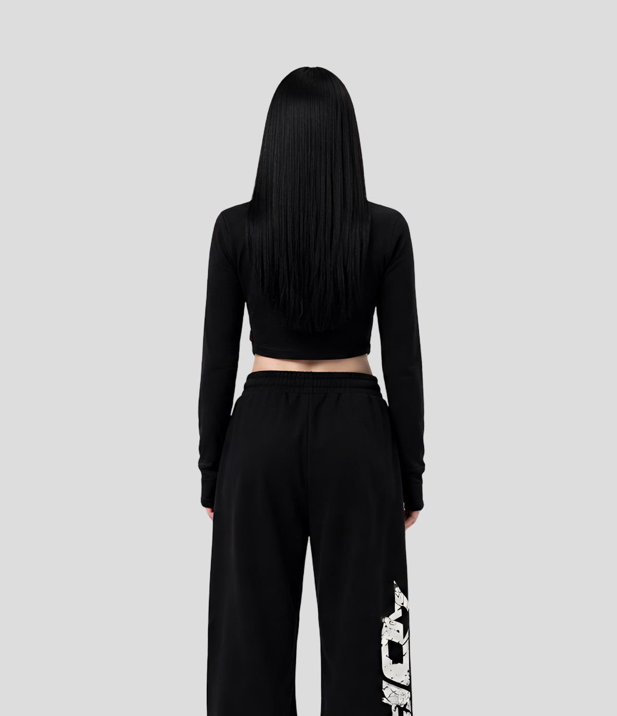 CORE CROPPED LONG SLEEVE BLACK