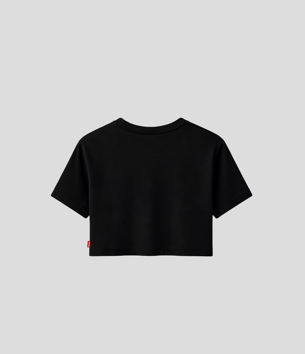 CAMISETA CROP DRP LOGO NEGRA
